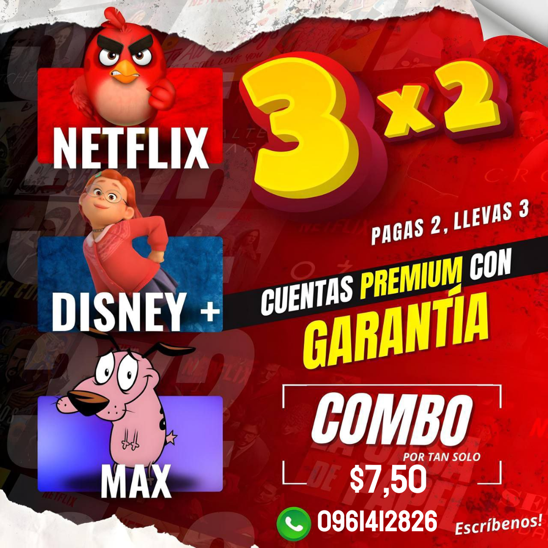 Combo Maratón: Netflix, Disney+ y HBO Max